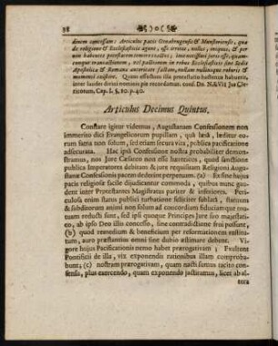 38-48, Articulus Decimus Quintus. - Articulus Decimus nonus.