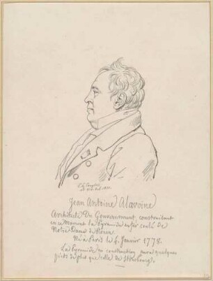 Bildnis Alavoine, Jean Antoine (1778-1834), Baumeister