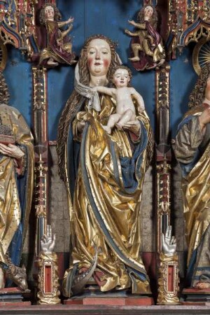 Hochaltar — Maria mit Christusknaben und Heiligen — Maria mit Jesusknaben
