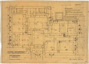 Billing, Hermann; Karlsruhe, Hirschstr. 101 a / Vorholzstr.; Haus Kohlbecker - Grundriss Keller