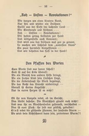 Den Pfaffen des Wortes