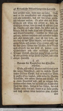 §. 46. Daraus die Tapferheit der Christen erhellet