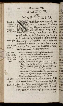 Oratio VI. De Martyrio.