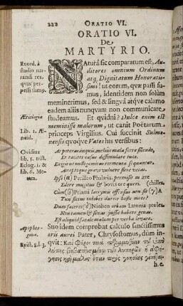 Oratio VI. De Martyrio.