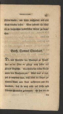 Gotth. Samuel Steinbart.
