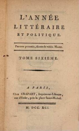 L' année littéraire et politique. 1790,5, 1790,[5]