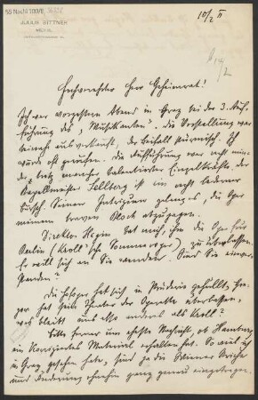 Brief an Ludwig Strecker  : 10.02.1911
