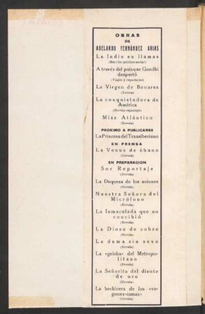 Obras de Adelardo Fernández Arias