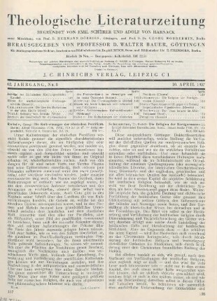 137 [Rezension] Rohde, Georg, Die Kultsatzungen der römischen Pontifices