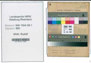 Entnazifizierung Rudolf Wirth , geb. 17.08.1908 (Arbeiter)