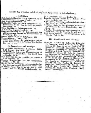 Inhaltsverzeichnis der Allgemeinen Schulzeitung : [August 1828, Heft 92 - 105]