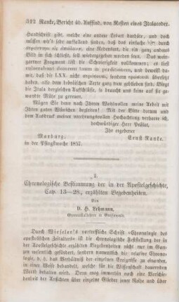 312-339 Chronologische Bestimmung der in der Apostelgeschichte Cap. 13-28 erzählten Begebenheiten