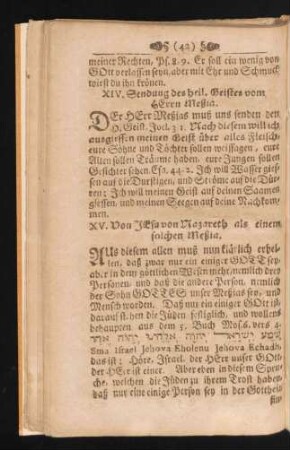 XIV. Sendung des heil. Geistes vom HErrn Meßia