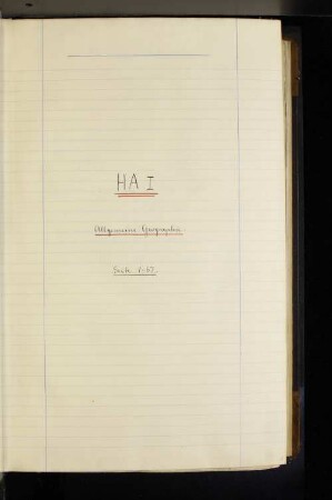 HAI, Geographie und Statistik, Allgemeines: Realkatalog der Stadtbibliothek zu Hamburg
