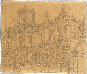 Zocher, Ernst; Architekturstudien - Perspektive