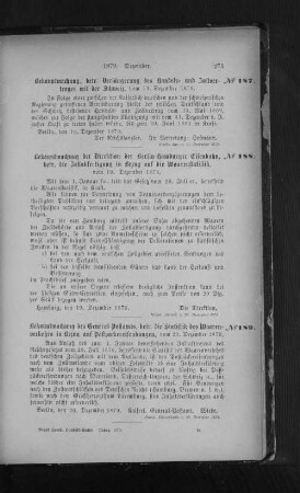 No. 187 Bekanntmachung, betr. Verlängerung des Handels- und Zollvertrages mit der Schweiz