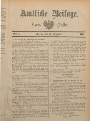 8: Beilage vom Freitag, 17. Dezember 1915