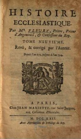 Histoire ecclesiastique, 9. Depuis l'an 679. jusques à l'an 794