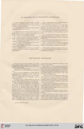 Le congrès de la propriété artistique