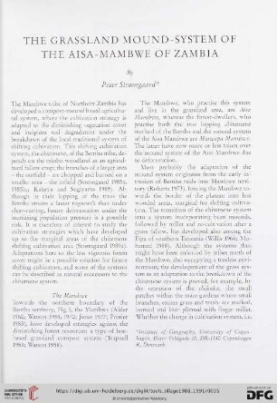 The grassland mound-system of the Asia-Mambwe of Zambia