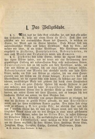 Kleine Weltkunde für Schule und Haus : (enthaltend: Geographie, nach den neuesten staatlichen Veränderungen umgearbeitet, Naturlehre, Naturgeschichte, Körper- und Seelenlehre)