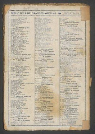 "Biblioteca de Grandes Novelas": tomos publicados