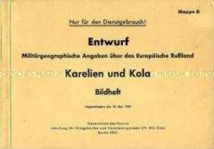 Bildheft mit militärstrategischen Angaben von Karelien und Kola