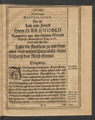 [Textus. Lucae am 18. Cap. v. 16.]