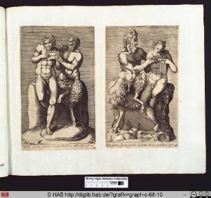 Satyr und Jüngling mit Panflöte.