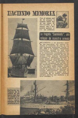 Haciendo memoria: La fragata "Sarmiento", una reliquia de nuestra armada
