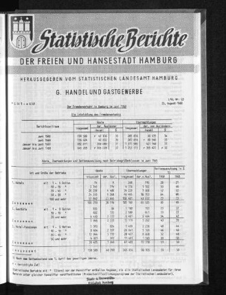 Der Fremdenverkehr in Hamburg im Juni 1969 : Lfd. Nr. 53