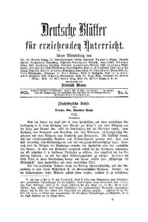 Psychologische Briefe : (Fortsetzung)