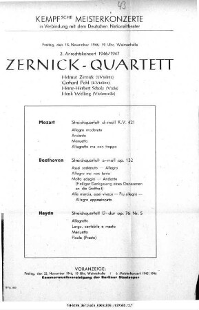 Zernick-Quartett