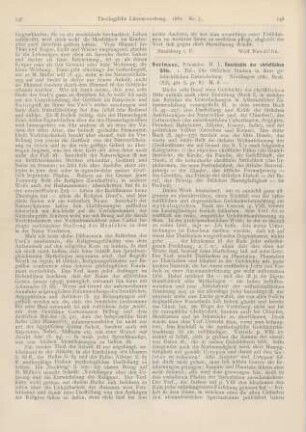 148-153 [Rezension] Bestmann, H. J., Geschichte der christlichen Sitte. I. Thl.: Die sittlichen Stadien in ihrer geschichtlichen Entwickelung