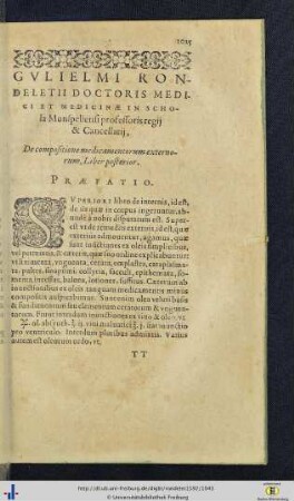 Liber secundus: de medicamentis externis.