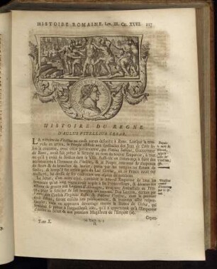 Histoire du Regne d´Aulus Vitellius Cesar.