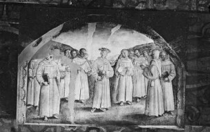 Der heilige Franziskus mit zwölf Brüdern des Ordens
