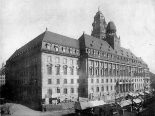 Dresden-Altstadt, Ringstraße. Neues Rathaus (1904-1910; K. Roth, E. F. Bräter). Baustelle