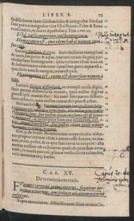 Cap. XV. De terminis externis.