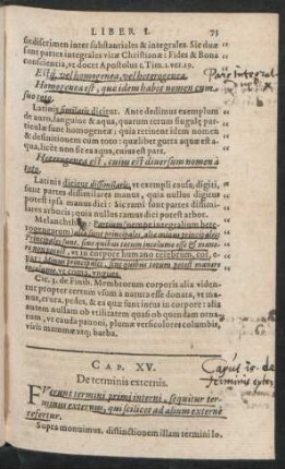 Cap. XV. De terminis externis.