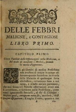 Delle febbri maligne, e contagiose nuovo sistema teorico-pratico