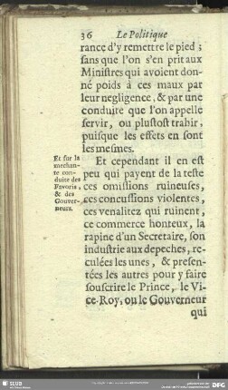 Et sur la mechante conduite des Favoris, & des Gouverneurs