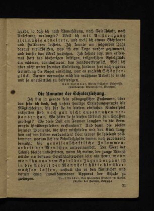Die Unnatur der Schulerziehung