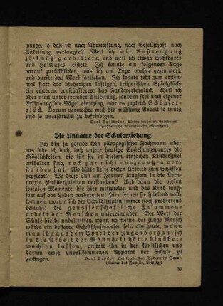 Die Unnatur der Schulerziehung