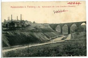 Muldenhütten. Bahnviadzkt d. Linie Chemnitz-Dresden