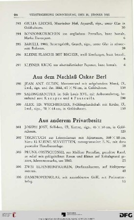 Aus dem Nachlaß Oskar Berl (Nr. 298-300)