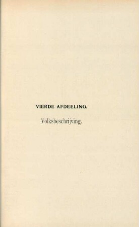 Vierde afdeeling. Volksbeschrijving