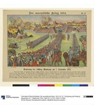 Der europäische Krieg. 1914. Nr. 12. – Eroberung der Festung Maubeuge am 7. September 1914.