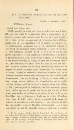 XVII. De Gouv.-Gen. en Raden van Indie ... 6 September 1805