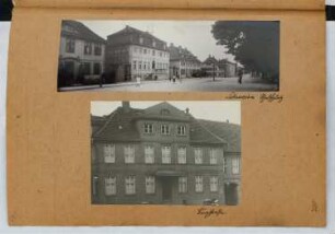 Schelfmarkt, Schwerin. Wohnhaus Burgstraße, Schwerin: Ansichten (aus: Skizzen- und Fotoalbum 25)